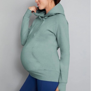 Suéter de lactancia de maternidad para mujer, Sudadera con capucha, Tops de Enfermería de lana, camisas de manga larga, vestido de lactancia, superventas, venta al por mayor - Product Image 4