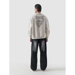 Sudadera con Capucha <span class=keywords><strong>Berserk</strong></span> 100% Algodón Tejido, Logotipo Bordado en 3D, Impresión Serigráfica, Cierre de Cremallera, Diseño Sólido - Product Image 5