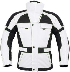 เสื้อแจ็กเก็ตมอเตอร์ไซด์สำหรับทุกฤดูกาลเสื้อกีฬาแข่งรถสีขาวกันลมระบายอากาศไซส์ใหญ่พิเศษ - Product Image 2