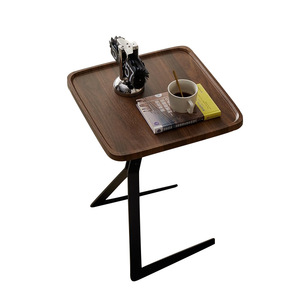 Fantástica mesa de centro de madera estable con patas de metal Sofá cama de diseño moderno Mesa redonda de esquina lateral - Product Image 6