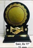 Vente chaude Nouveau Design Trophée En Bois et Plaque Feuille D'or Accentué Plusieurs Conceptions La Plus Pour Les Écoles