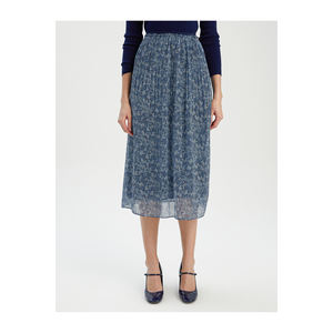 BGN <b>MIDI</b> PRINTED <b>CHIFFON</b> <b>SKIRT</b> for WOMEN Model W24S255 Made in Turkey - Product Image 3