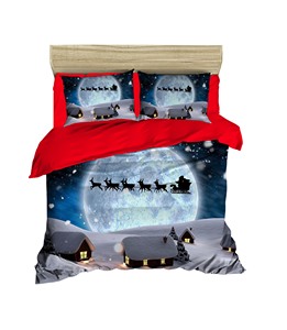 ชุดปลอกผ้านวมคู่พิมพ์ลายดิจิทัลขนาด200x220ซม. สำหรับเทศกาลคริสต์มาส - Product Image 1