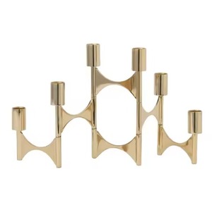 Handcrafted Metal <b>Candle</b> <b>Holder</b> Sophisticated Modern Decor Piece for Celebration Event Interior Styling - Product Image 5