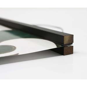 Bandes de suspension en plastique noir de 71 cm (paire) avec cordon pour affichage de vêtements dans le salon - Product Image 1