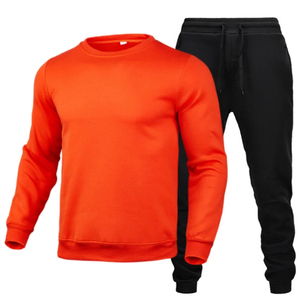 <b>Men</b> Women Tracksuit Custom Logo <b>Pullovers</b> Set Long Sleeve Round Neck & Jogger Pants Wholesale - Product Image 1