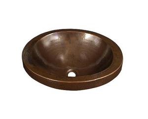 Lavabo en cuivre fini patiné au design moderne pour la maison hôtel villas-comptoir monté pour la décoration de la salle de bain - Product Image 4