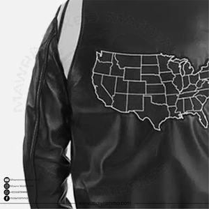 Veste en cuir pour homme grande taille, couleur personnalisée, hiver, patchwork personnalisé, design de lettres, plis avant et arrière, poches latérales, haute qualité - Product Image 5