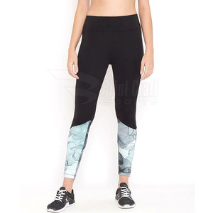 Leggings pour femmes de haute qualité, couleur unie, taille élastique, spandex/polyester, séchage rapide et respirant, fabriqué sur mesure au Pakistan - Product Image 1