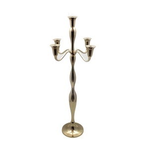 Precios de venta calientes Soporte de vela coasted de aluminio F354 Soporte de pilar de vela EPL de latón para Decoración de mesa hecho a mano a granel - Product Image 1