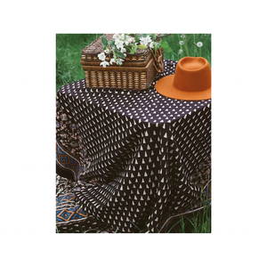 Orange <b>Lace</b> Organic Cotton Embroidered Durable GOTS Certified Perfect Dining Gatherings 60x90 Inches Machine Washable <b>Tablecloth</b> - Product Image 2