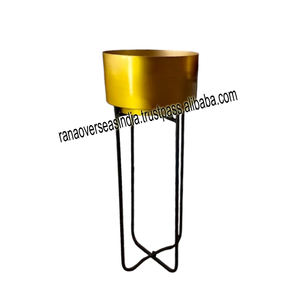 Elegante y moderno soporte de metal para plantas con soporte alto maceta de hierro esmaltado para decoración para sala de estar diseño clásico - Product Image 1