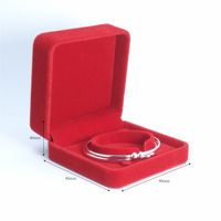 Boîte à bijoux de mariage en velours personnalisée avec logo sur mesure, emballage de bijoux en carton recyclable de forme rectangulaire avec fermeture à boucle