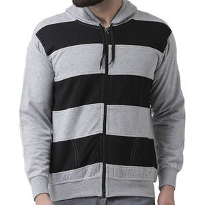 Sudadera con capucha con cremallera personalizada para hombre, sudaderas con cremallera negra, ropa de calle transpirable de lana de algodón 100%, sudadera básica con capucha 2026 - Product Image 1