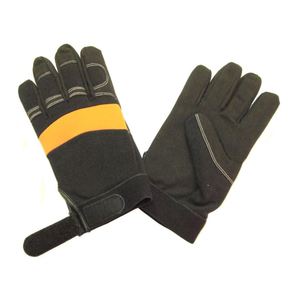 Gants anti-vibration en cuir Gants de mécanicien de construction confortables Gants en silicone imprimés antichoc en nitrile Sécurité au travail sur les champs de pétrole - Product Image 1