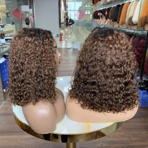 Peluca de Cabello Humano Vietnamita con Encaje 4x4, 14 Pulgadas, Rizos de Lujo, Rizos Definidos y Voluminosos, Efecto de Peinado Duradero - Product Image 1
