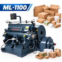 Machine de pliage et de découpe manuelle robuste ML1100 à prix d'usine pour la fabrication de boîtes en carton avec certification CE