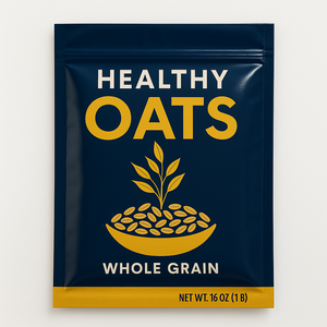 Pochette à fermeture éclair latérale de qualité alimentaire 3 en gros, pochettes d'impression numérique personnalisées pour avoine, muesli, fabricant d'emballage en Inde - Product Image 1