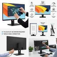 Monitor Táctil LCD de 24 Pulgadas de Fábrica, Pantalla LED Full HD de 75 Hz, VESA 100*100 para Oficina y Estación de Trabajo Empresarial