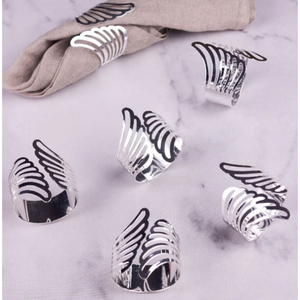 New Modern Design Silver Napkin Rings Set of 6 Napkin Holder Hotel Restaurant Supplies Tissue Organizer <b>for</b> Best <b>Sale</b> - Product Image 6