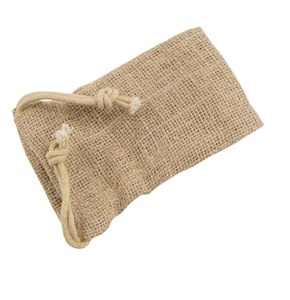 กระเป๋าโท้ทผ้าใบปอกระเจาทำมือขนาดเล็กกระสอบผ้าแฟนซีเชือกผูกโบว์ปรับแต่งได้สำหรับครัวเรือน - Product Image 3