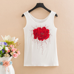 Custom Hot Selling Plus Size Women's Tank <b>Tops</b> Solid Custom Color Crew Neck Tank <b>Top</b> For Women - Product Image 2