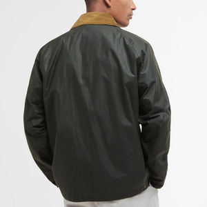 Wholesale <b>Men</b> Vintage <b>Men</b> Waxed Canvas <b>Jacket</b> 100% Cotton Waterproof <b>Utility</b> Coats Workwear Windproof Corduroy Collar <b>Jackets</b> - Product Image 2