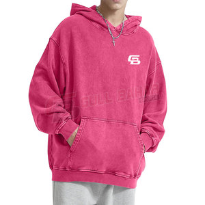 Sudadera con Capucha Vintage para Hombre, Mezcla de Algodón, Lavado Ácido, con Cordón, Diseño Sólido de Invierno, Interior Cepillado, Aspecto Desgastado, Personalizable - Product Image 1