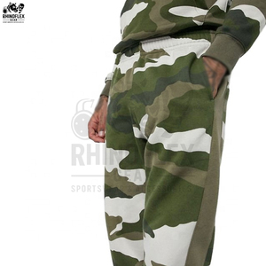 ชุดเซ็ตเสื้อฮู้ดและกางเกงลายพรางสำหรับผู้ชาย แฟชั่นฤดูใบไม้ร่วง-ฤดูหนาว ชุดลำลองสองชิ้น - Product Image 3