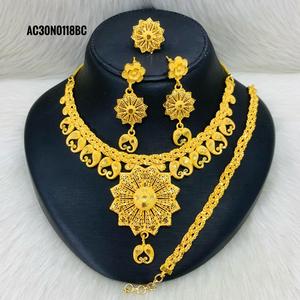 Conjunto de pendientes de Collar chapado en oro de 24 quilates de moda Vintage de inspiración italiana enviado directamente EE. UU. Francia España Turquía Comoras Mayotte - Product Image 5