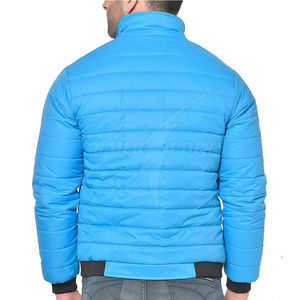 Veste matelassée pour homme de haute qualité, respirante, à séchage rapide, personnalisable, avec logo sur le devant, col montant, manches longues, pour l'extérieur en hiver - Product Image 4
