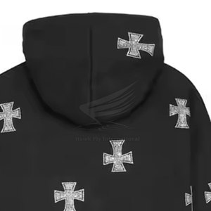 Nouvelles sweats à capuche tendance pour hommes, entièrement zippées, doublées, 100 % coton polaire respirant, décontractées, personnalisables HAWK FLY - Product Image 5