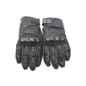 Vente directe d'usine Logo personnalisé Gants de course Nouveau design Gants de moto en cuir à bas prix Gants d'équitation de moto de couleur noire - Product Image 1