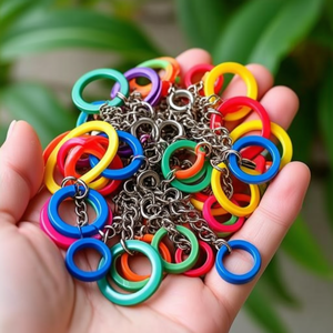 Plastic Key Identification <b>Rings</b> Assorted Colors 200 Pack by WEDO - Product Image 3