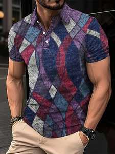 Camisa de Lona para Hombre, Manga Corta, Transpirable, Estilo Gótico, con Estampado 3D, Cuello Solapa, Informal, para Verano - Product Image 6