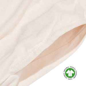 Pantalon de jogging en coton biologique naturel pour femmes T-shirt unisexe à col rond Tee Undyed Super Soft Relaxed Fit for Casual Wear - Product Image 2