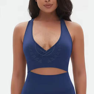 Débardeurs courts respirants surdimensionnés pour femmes, dos nageur, logo sur le devant, couleurs personnalisées, best-seller, nouveauté, fabriqué au Pakistan - Product Image 1