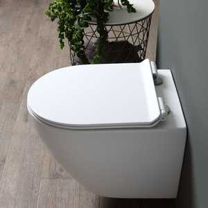 Juego de Artículos Sanitarios de Cerámica para Colgar en la Pared Forl con Asiento de Inodoro, Colección de Accesorios para Baño - Product Image 4