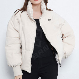 Profesional fabrica invierno cálido señoras Shearling Puffer chaqueta transpirable manga larga impermeable impreso Technics con capucha - Product Image 3