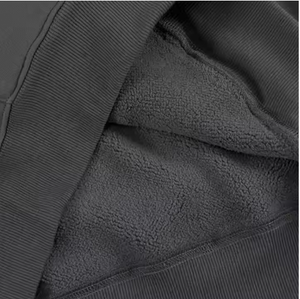 Ensemble de sweat-shirt à capuche décontracté en deux pièces pour homme et femme, couleur unie, tricoté en polaire, séchage rapide, automne-hiver - Product Image 5