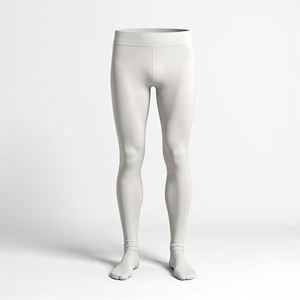 100% poliéster cintura elástica Leggings compresión Capri Atlético Yoga Fitness ejercicio pantalones hombres - Product Image 4