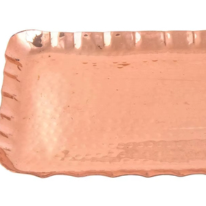 ถาดทองแดงบริสุทธิ์หรูหราพร้อมดีไซน์ลวดลายทางศาสนาแกะสลักสำหรับโรงแรมร้านอาหารบริการจัดเลี้ยงในราคาที่ถูกที่สุด - Product Image 1