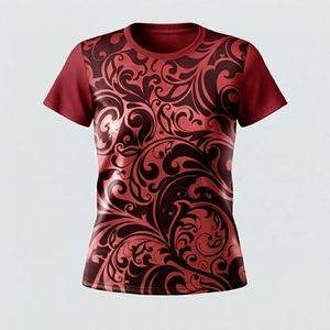 Camiseta Informal de Diseño Tribal para Mujer, Corte Regular, Manga Corta, Impresión de Alta Calidad, Logotipo y Talla Personalizables, del Mejor Fabricante - Product Image 3