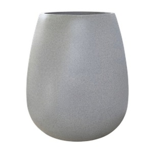 Tall Round Egg Shape Fiberstone Planter Large Outdoor Garden Flower <b>Pot</b> Handmade Weatherproof <b>White</b> Hotel Planter Vietnam - Product Image 4