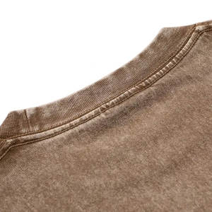 T-shirts pour hommes en denim délavé avec logo personnalisé, nouvelle conception 2025, vente en gros, t-shirts pour hommes en denim délavé confortables - Product Image 4