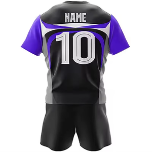 Uniforme de Rugby Personalizado 2025, Transpirable, 100% Poliéster, para Hombre, Diseño Profesional, Conjunto de Camiseta para Club Escolar - Product Image 3
