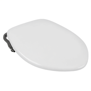 Asiento de Inodoro Ovalado Universal de MDF Blanco Ultra Resistente HM de 4 kg con Tapa Inteligente y Cierre Suave - Product Image 2