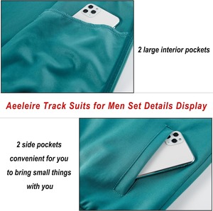 แทร็คสูทผู้ชายสำหรับผู้ชายเสื้อแจ็กเก็ตแบบมีกระเป๋าสองข้างคอตั้งทำจากโพลีเอสเตอร์100% ทันสมัยแบบใหม่ - Product Image 5