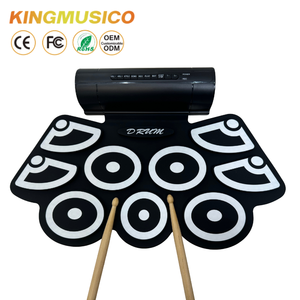 <span class=keywords><strong>Batterie</strong></span> électronique pliable avec haut-parleurs stéréo intégrés et pédale pour la lecture de disques, idéale pour les enfants et les débutants - Product Image 1