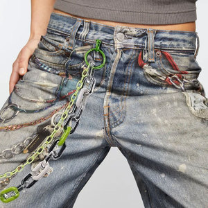 Pantalones vaqueros holgados con logotipo personalizado impreso 2025 para hombre, pantalones nuevos hechos de algodón con estilo suelto, pantalones holgados para hombre con aspecto a la moda - Product Image 5